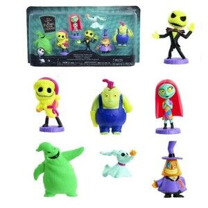 Disney Tim Burton The Nightmare Before Christmas Collectible Figure Set 7pcs